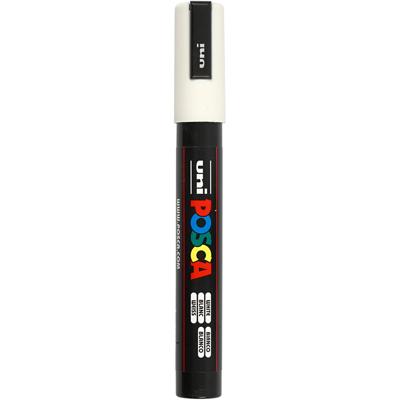 Uni-Posca Posca marker, afm pc-5m, lijndikte 2,5 mm, medium, wit, 1 stuk