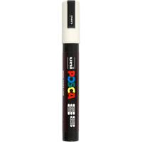 Uni-Posca Posca marker, afm pc-5m, lijndikte 2,5 mm, medium, wit, 1 stuk