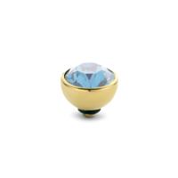 Melano Twisted Basic CZ Steentje Aquamarine | Goud