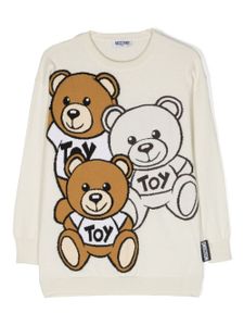 Moschino Kids pull Teddy Friends en coton mélangé - Tons neutres