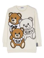 Moschino Kids pull Teddy Friends en coton mélangé - Tons neutres - thumbnail