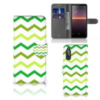 Sony Xperia 10 II | Telefoon Hoesje | Zigzag Groen