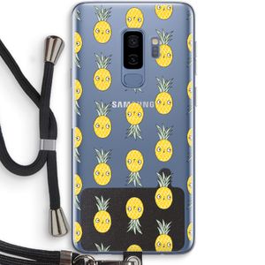 Ananas: Samsung Galaxy S9 Plus Transparant Hoesje met koord