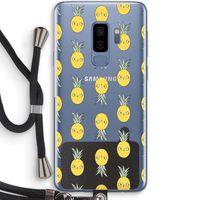 Ananas: Samsung Galaxy S9 Plus Transparant Hoesje met koord
