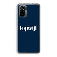 Topwijf Navy: Xiaomi Redmi Note 10 Pro Transparant Hoesje