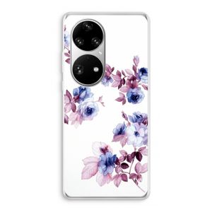 Waterverf bloemen: Huawei P50 Pro Transparant Hoesje