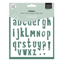 Vaessen Creative • stencil alfabet kleine letters 15x15cm