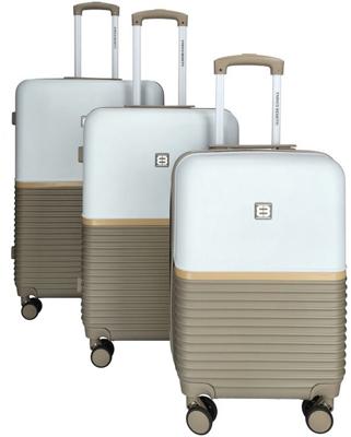 Enrico Benetti Princetown kofferset driedelig-Taupe-Ivory