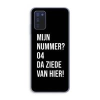 Da ziede van hier - Zwart: Samsung Galaxy A03s Transparant Hoesje