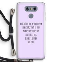 Zelfvertrouwen: LG G6 Transparant Hoesje met koord