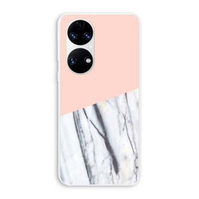 A touch of peach: Huawei P50 Transparant Hoesje