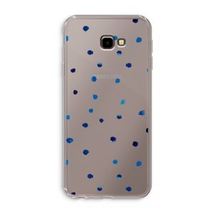 Blauwe stippen: Samsung Galaxy J4 Plus Transparant Hoesje