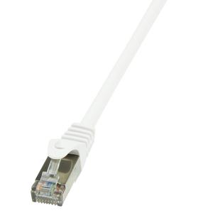 LogiLink CP2061S RJ45 Netwerkkabel, patchkabel CAT 6 F/UTP 3.00 m Wit Snagless 1 stuk(s)