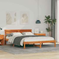 Bedframe Wasbruin 150 x 200 cm Massief grenenhout