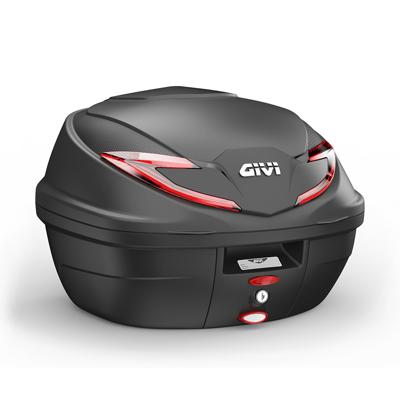 GIVI 39l Monolock Topkoffer, Topkoffers en zijkoffers voor de moto, rode reflectoren