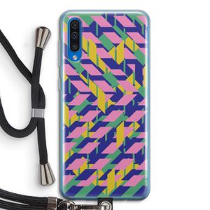 Skew Blush 1: Samsung Galaxy A50 Transparant Hoesje met koord