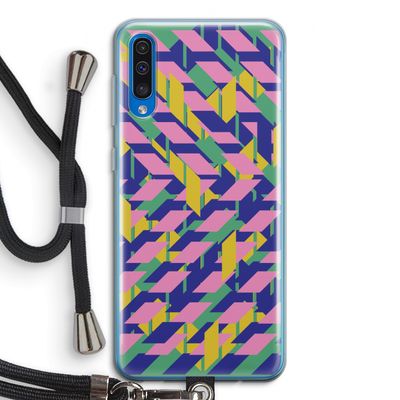 Skew Blush 1: Samsung Galaxy A50 Transparant Hoesje met koord