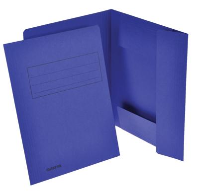 Class&apos;ex dossiermap, 3 kleppen, donkerblauw