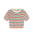 NoNo zomer sweater meisjes - ivoor wit - crochet gebreid - Keya