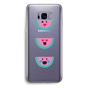 Smiley watermeloen: Samsung Galaxy S8 Plus Transparant Hoesje