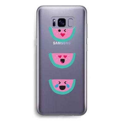 Smiley watermeloen: Samsung Galaxy S8 Plus Transparant Hoesje