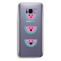 Smiley watermeloen: Samsung Galaxy S8 Plus Transparant Hoesje