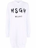 MSGM robe-pull à logo imprimé - Blanc