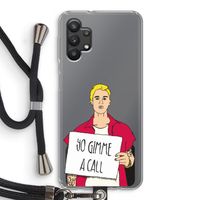 Gimme a call: Samsung Galaxy A32 5G Transparant Hoesje met koord