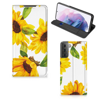 Smart Cover voor Samsung Galaxy S21 Plus Zonnebloemen - thumbnail