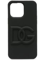 Dolce & Gabbana coque d'iPhone 14 Pro Max à logo embossé - Noir - thumbnail