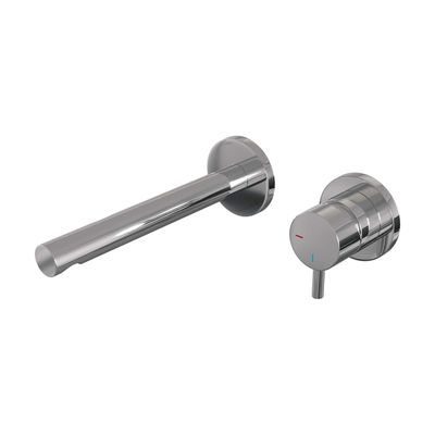 Brauer Chrome Edition Wastafelmengkraan inbouw - rechte uitloop links - hendel kort smal - model B 1 - chroom 5-CE-004-S5-65