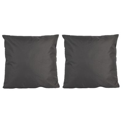 Set van 4x stuks bank/Sier kussens voor binnen en buiten in de kleur antraciet grijs 45 x 45 cm Tuin Set van 4x stuks bank/Sier kussens voor binnen en buiten in de kleur antraciet grijs 45 x 45 cm Tuin