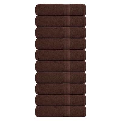 VidaXL Badhanddoeken 10 st 100x150 cm 360 g/m² 100% katoen bruin