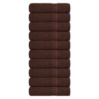 VidaXL Badhanddoeken 10 st 100x150 cm 360 g/m² 100% katoen bruin