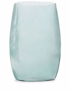 Normann Copenhagen vase en verre nervuré Tide - Bleu