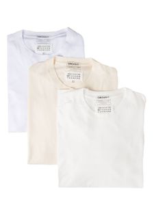 Maison Margiela t-shirts en coton biologique (lot de trois) - Blanc