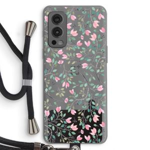 Sierlijke bloemen: OnePlus Nord 2 5G Transparant Hoesje met koord