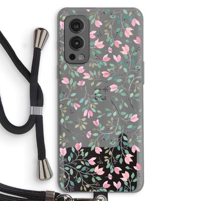 Sierlijke bloemen: OnePlus Nord 2 5G Transparant Hoesje met koord