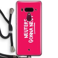 Neuters (roze): HTC U12+ Transparant Hoesje met koord