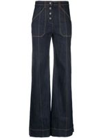 Cinq A Sept jean Long Benji en coton - Bleu