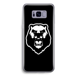 Angry Bear (black): Samsung Galaxy S8 Plus Transparant Hoesje