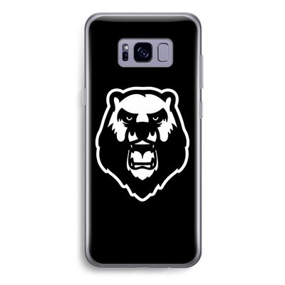 Angry Bear (black): Samsung Galaxy S8 Plus Transparant Hoesje