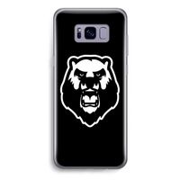 Angry Bear (black): Samsung Galaxy S8 Plus Transparant Hoesje