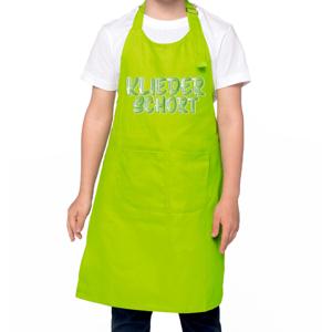 Cadeau knutsel/kook schort - kliederschort - groen - kinderschort - jongen/meisje