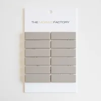 The Mosaic Factory London Mozaiek Tegel Rechthoek - Mat Grijs Porselein Ongeglazuurd, R11 23x73x6 mm