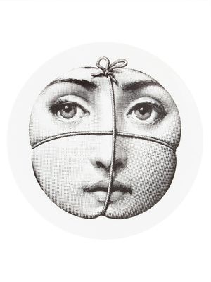 Fornasetti assiette imprimée visage - Blanc