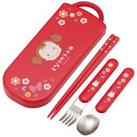 My Neighbor Totoro Chopsticks & Spoon & Fork Set Mei Red - thumbnail