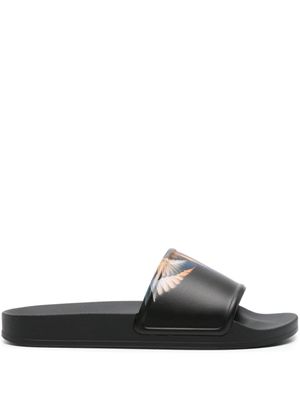 Marcelo Burlon County of Milan claquettes à imprimé Icon Wings - Noir