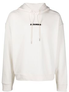 Jil Sander hoodie à logo imprimé - Tons neutres