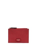 Lancel porte-cartes en cuir à logo - Rouge